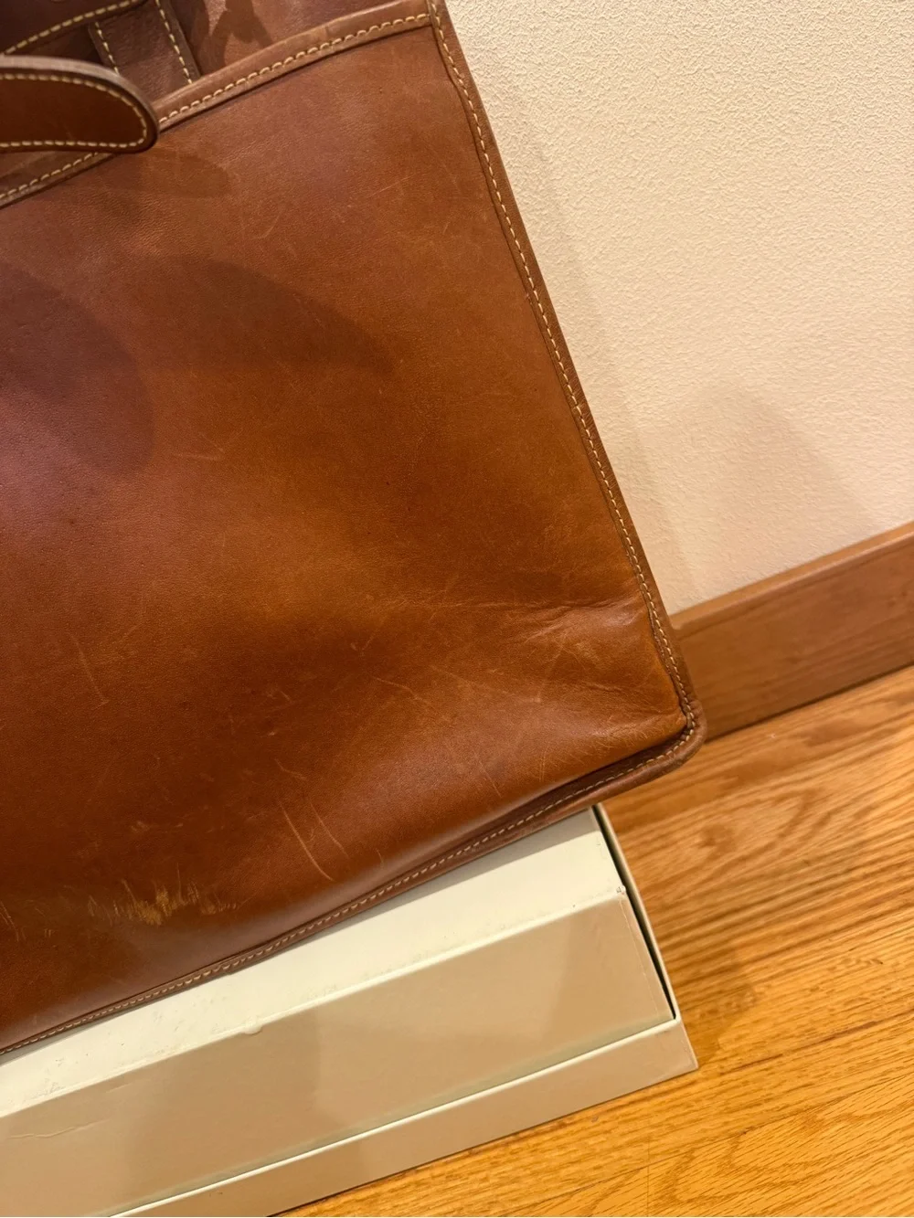Vtg COLE HAAN  Leather Messenger Bag Briefcase
